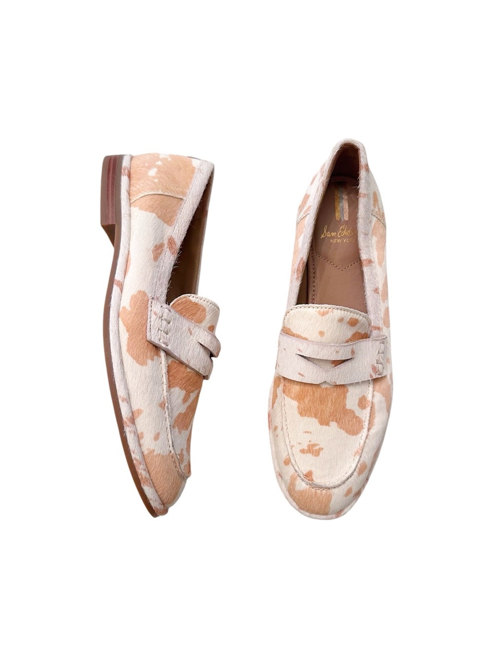Sam Edelman Birch Loafers Cow Print size 7.5